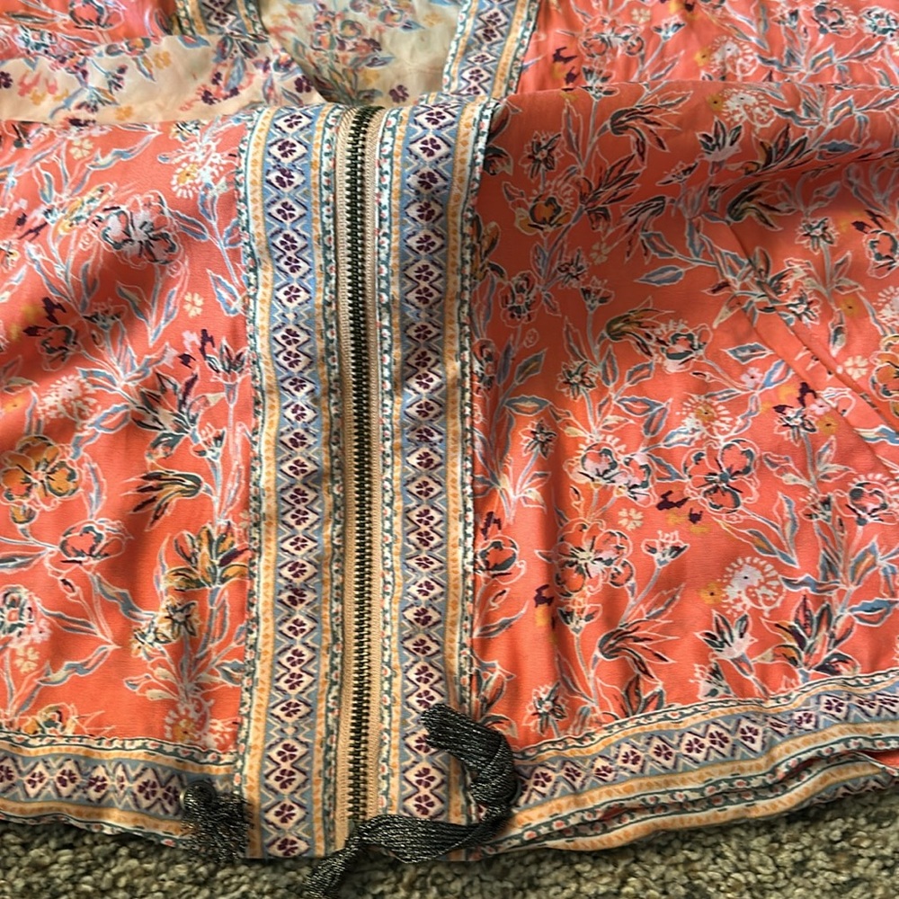 Free People 100% Polyester Light Jacket Floral Print - Picture 4 of 8